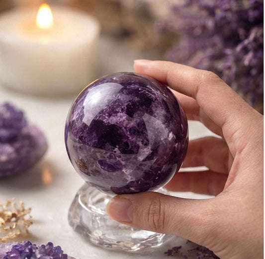 Amethyst Crystal Sphere